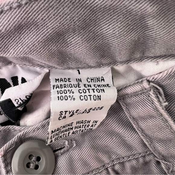 Dyna sport shorts cargos grey gray buttons buckles pockets vintage deadstock y2k - Picture 11 of 11